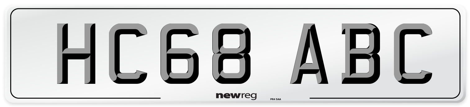 HC68 ABC Number Plate from New Reg